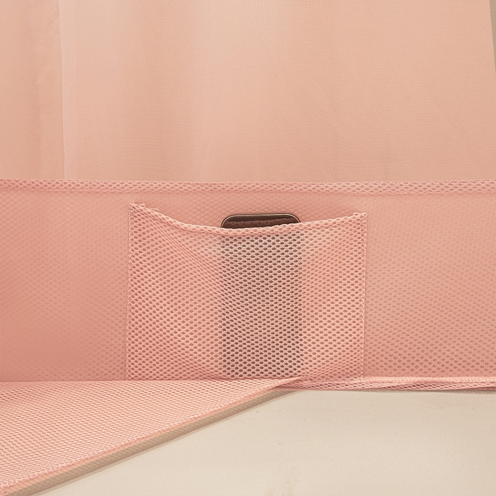 91家纺网 家纺一手货源 找家纺 雪姿家纺 2026新款T+U型刺绣花边床笠回底款三开门外穿坐床蚊帐-坐床樱桃 刺绣花边樱桃-温馨粉玉