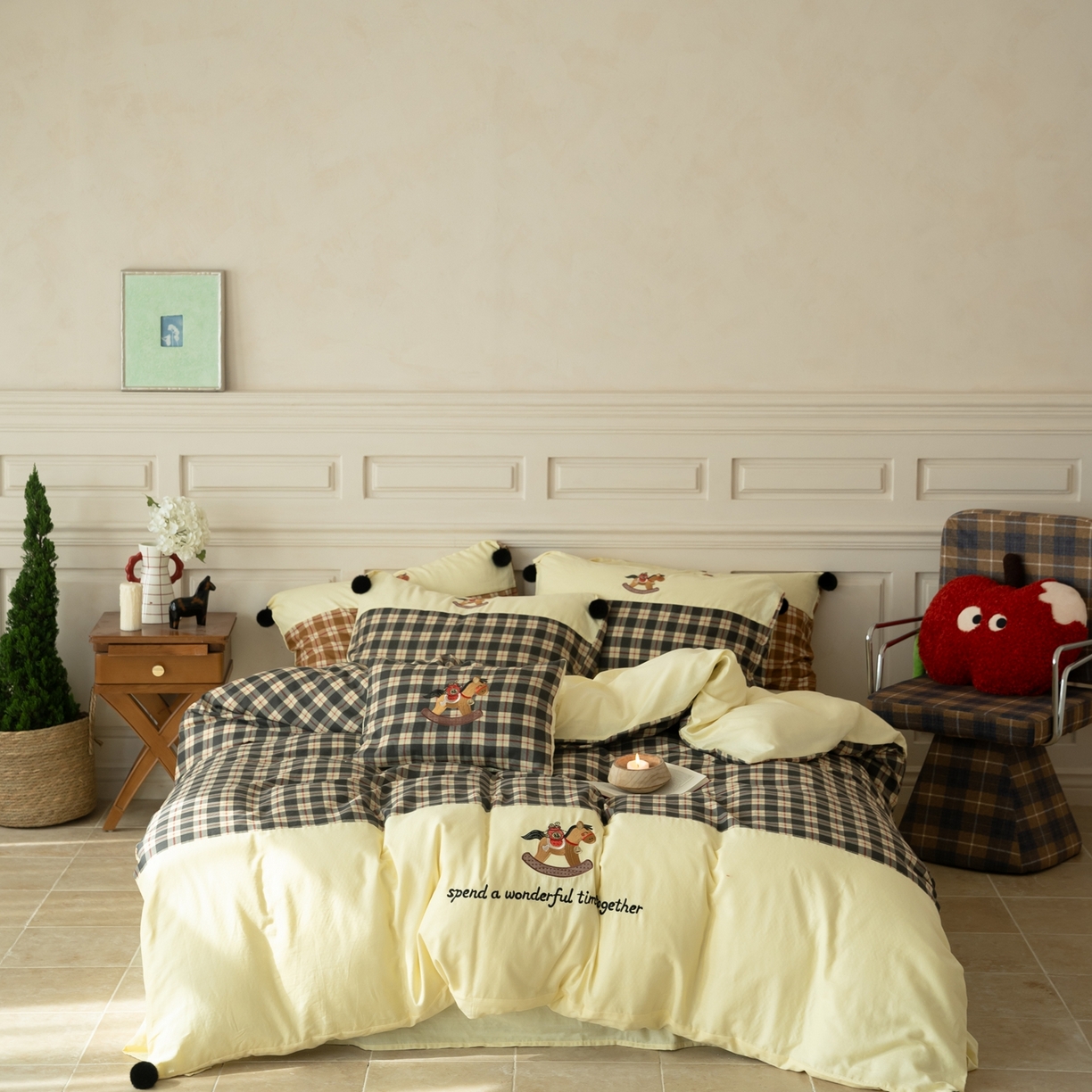 91家纺网 家纺一手货源 找家纺 （总）优然居家纺 2026新款全棉双层纱刺绣四件套-马上有钱（控价260/328/348）