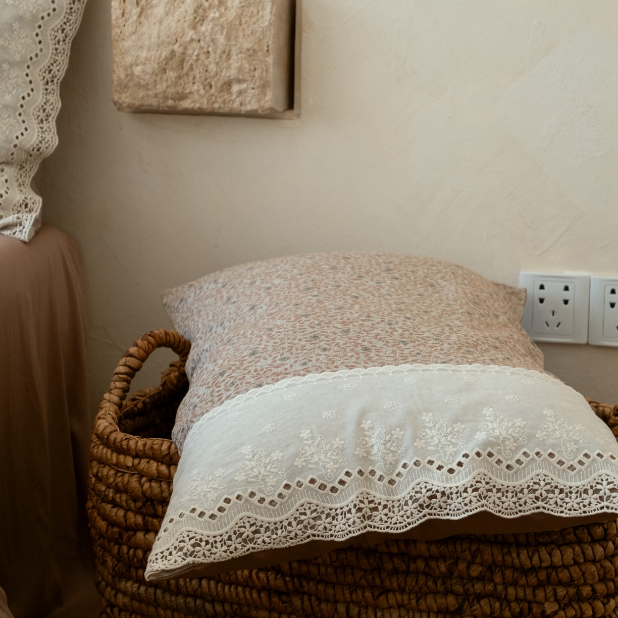 91家纺网 家纺一手货源 找家纺 涞澳家纺 2026新款全棉纯棉水洗棉提花四件套 旧时花笺