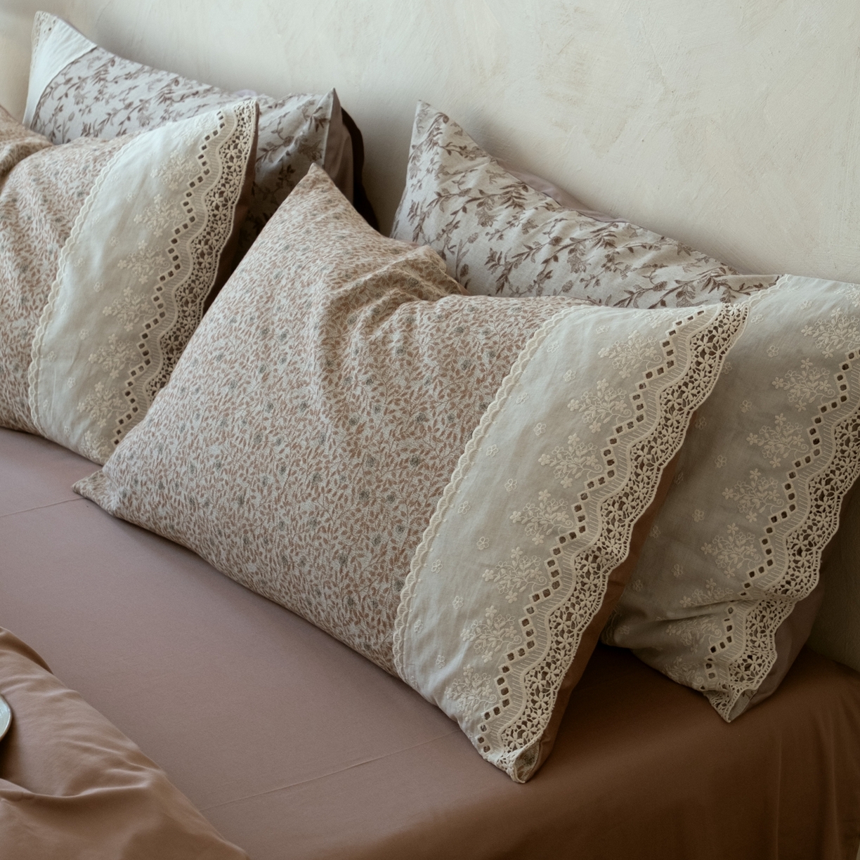 91家纺网 家纺一手货源 找家纺 涞澳家纺 2026新款全棉纯棉水洗棉提花四件套 旧时花笺