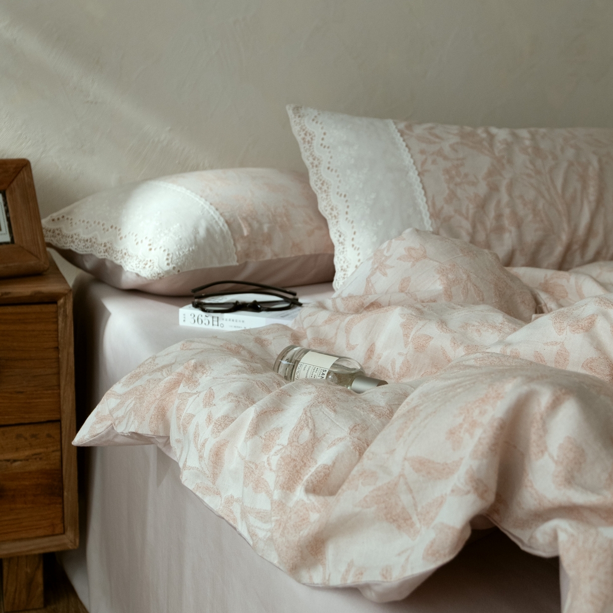 91家纺网 家纺一手货源 找家纺 涞澳家纺 2026新款全棉纯棉水洗棉提花四件套 林间絮语