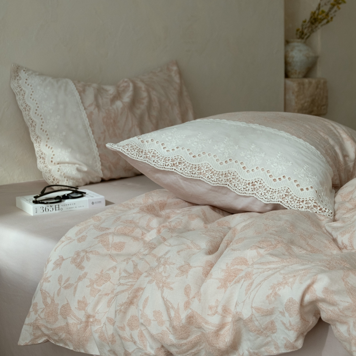 91家纺网 家纺一手货源 找家纺 涞澳家纺 2026新款全棉纯棉水洗棉提花四件套 林间絮语