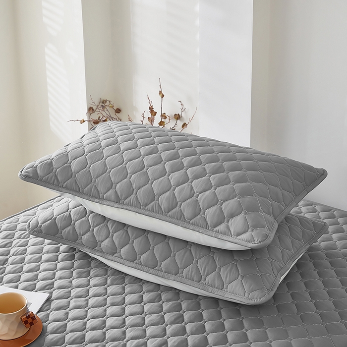 91家纺网 家纺一手货源 找家纺 三盛源 2026新款A类防水夹棉长枕套长款双人枕套1.2 1.5 1.8m米情侣枕头套加长枕芯套-缤纷系列（支持小批量定制尺寸） 缤纷系列-浅灰