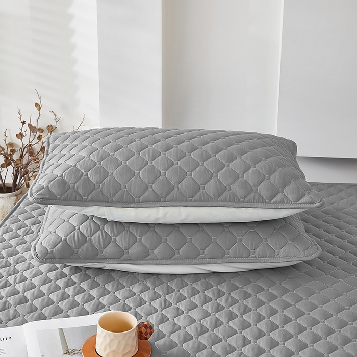 91家纺网 家纺一手货源 找家纺 三盛源 2026新款A类防水夹棉长枕套长款双人枕套1.2 1.5 1.8m米情侣枕头套加长枕芯套-缤纷系列（支持小批量定制尺寸） 缤纷系列-浅灰