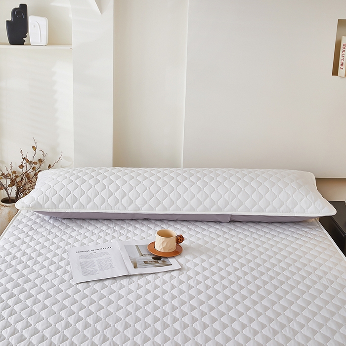 91家纺网 家纺一手货源 找家纺 三盛源 2026新款A类防水夹棉长枕套长款双人枕套1.2 1.5 1.8m米情侣枕头套加长枕芯套-缤纷系列（支持小批量定制尺寸） 缤纷系列-象牙白