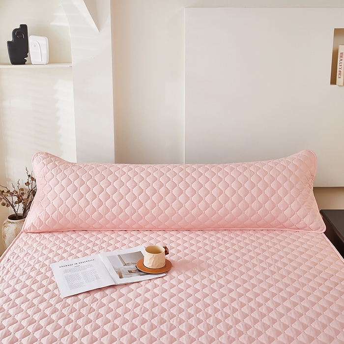 91家纺网 家纺一手货源 找家纺 三盛源 2026新款A类防水夹棉长枕套长款双人枕套1.2 1.5 1.8m米情侣枕头套加长枕芯套-缤纷系列（支持小批量定制尺寸） 缤纷系列-嫩粉