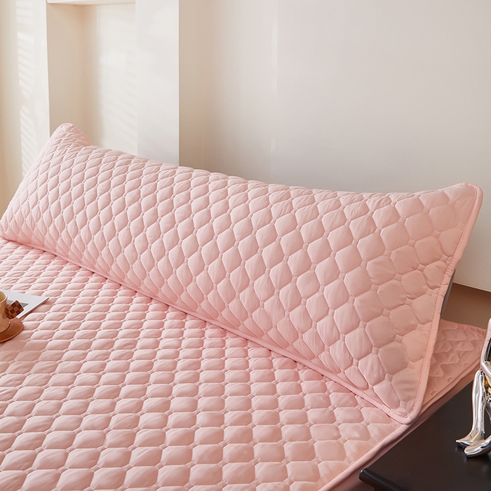 91家纺网 家纺一手货源 找家纺 三盛源 2026新款A类防水夹棉长枕套长款双人枕套1.2 1.5 1.8m米情侣枕头套加长枕芯套-缤纷系列（支持小批量定制尺寸） 缤纷系列-嫩粉