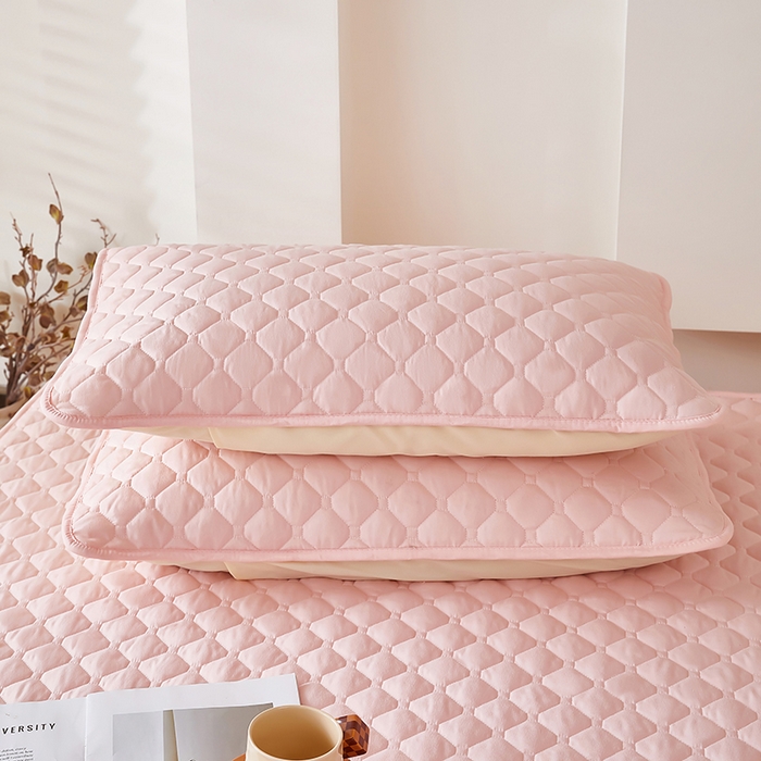 91家纺网 家纺一手货源 找家纺 三盛源 2026新款A类防水夹棉长枕套长款双人枕套1.2 1.5 1.8m米情侣枕头套加长枕芯套-缤纷系列（支持小批量定制尺寸） 缤纷系列-嫩粉