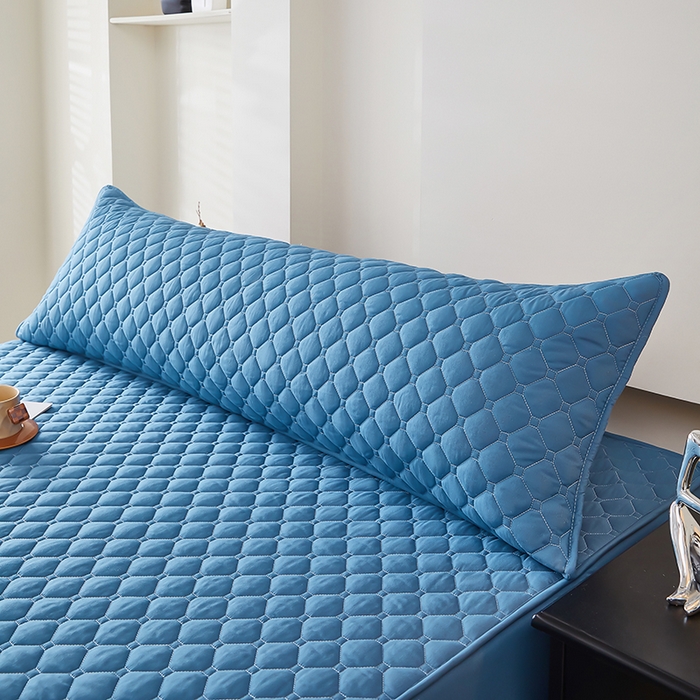 91家纺网 家纺一手货源 找家纺 三盛源 2026新款A类防水夹棉长枕套长款双人枕套1.2 1.5 1.8m米情侣枕头套加长枕芯套-缤纷系列（支持小批量定制尺寸） 缤纷系列-深海蓝