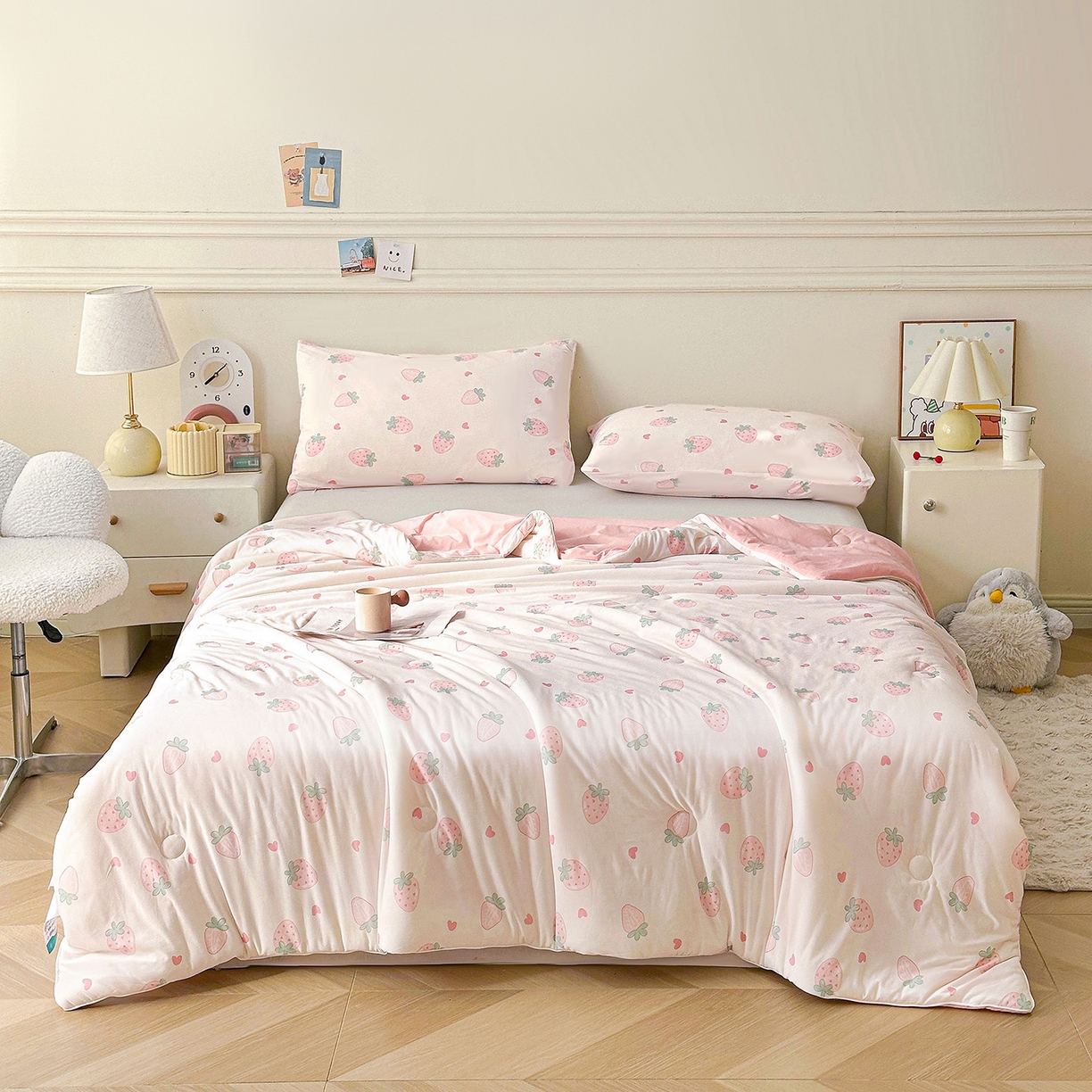 91家纺网 家纺一手货源 找家纺 （总）悦织语 2026新款凉感丝（含氨纶）双面凉感冰丝夏凉被空调被