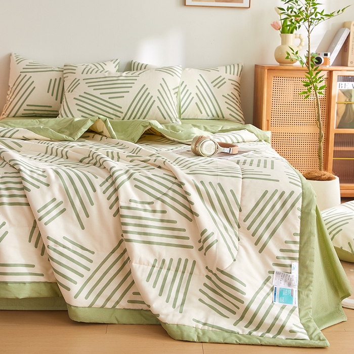 91家纺网 家纺一手货源 找家纺 海洋家纺 2026新款A类里外全棉棉花夏被-格子系列 风格二 伯克利