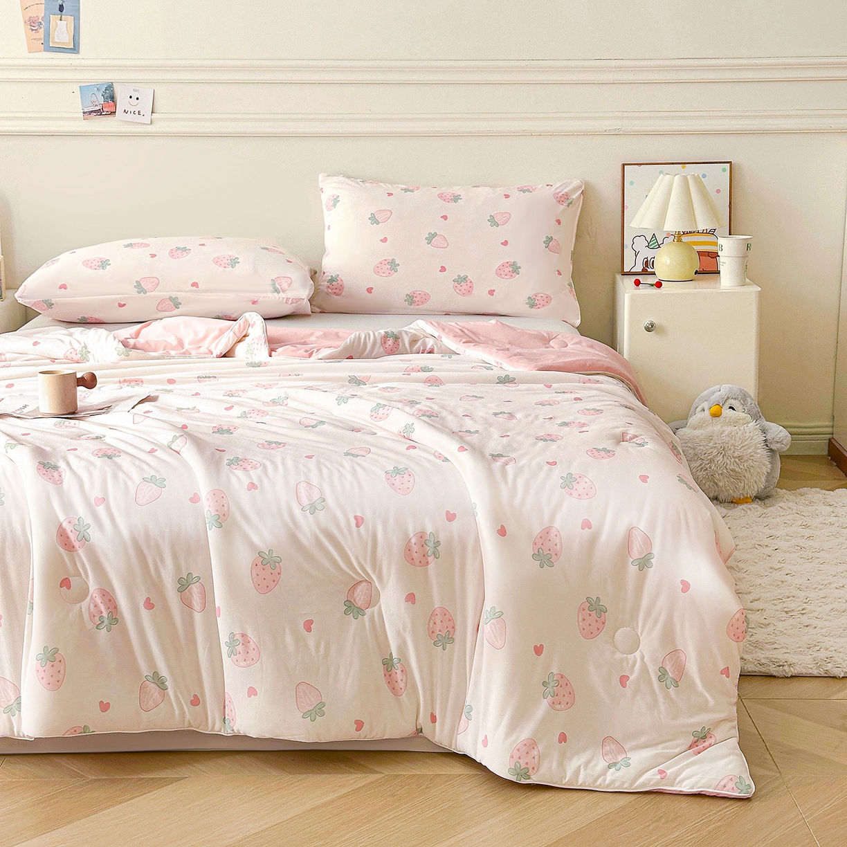 91家纺网 家纺一手货源 找家纺 （总）悦织语 2026新款凉感丝（含氨纶）双面凉感冰丝夏凉被空调被