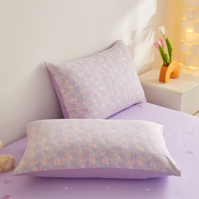 91家纺网 家纺一手货源 找家纺 海洋家纺 2026新款全棉双层纱夏被被子被芯 罗曼 紫