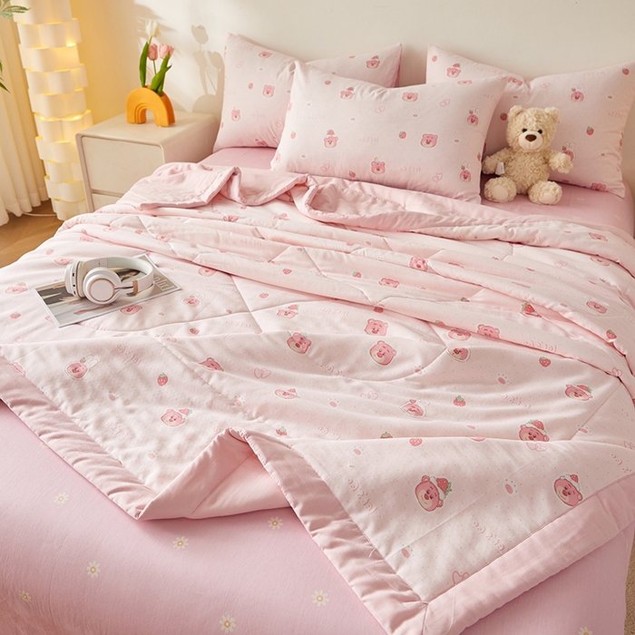 91家纺网 家纺一手货源 找家纺 （总）海洋家纺 2026新款全棉双层纱夏被被子被芯 风格二