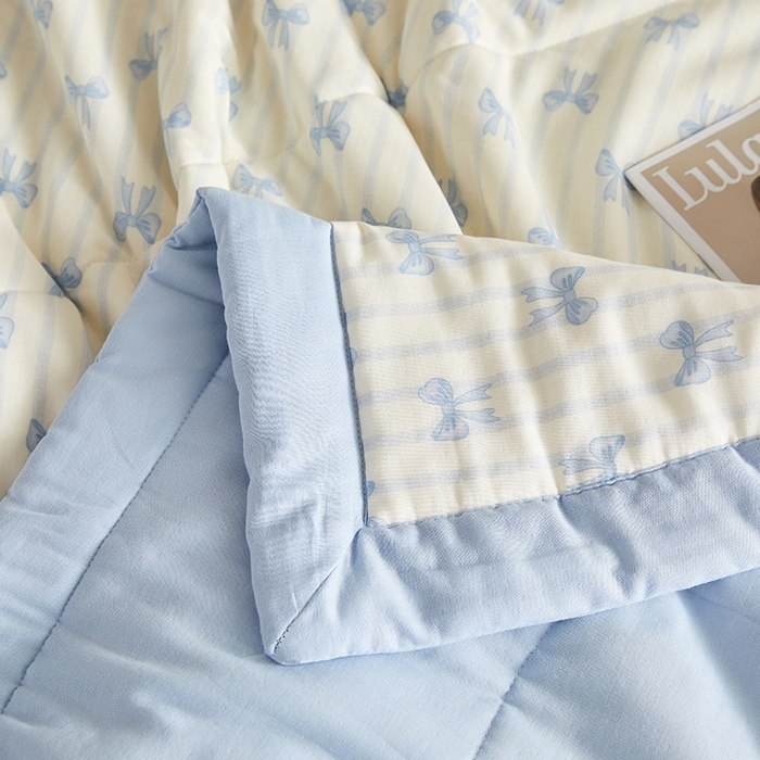 91家纺网 家纺一手货源 找家纺 海洋家纺 2026新款全棉双层纱夏被被子被芯 好丽友