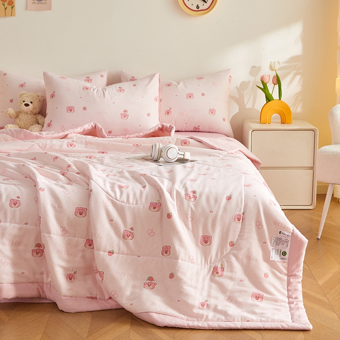 91家纺网 家纺一手货源 找家纺 （总）海洋家纺 2026新款全棉双层纱夏被被子被芯 风格二