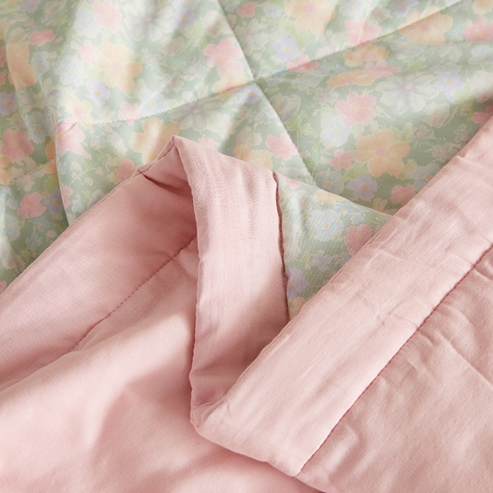 91家纺网 家纺一手货源 找家纺 海洋家纺 2026新款全棉双层纱夏被被子被芯 花千朵