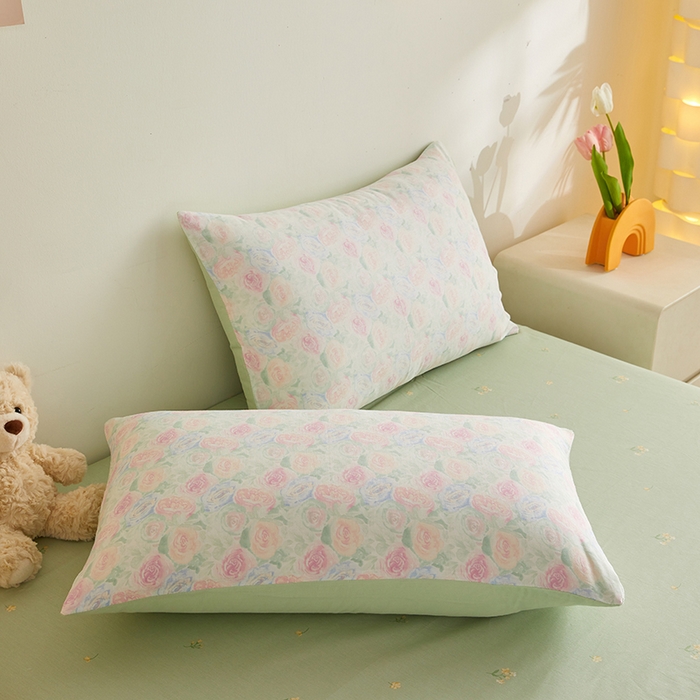 91家纺网 家纺一手货源 找家纺 海洋家纺 2026新款全棉双层纱夏被被子被芯 春晓 绿