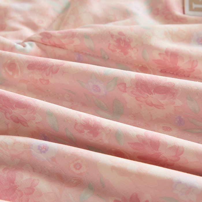 91家纺网 家纺一手货源 找家纺 海洋家纺 2026新款全棉双层纱夏被被子被芯 芙蓉 粉