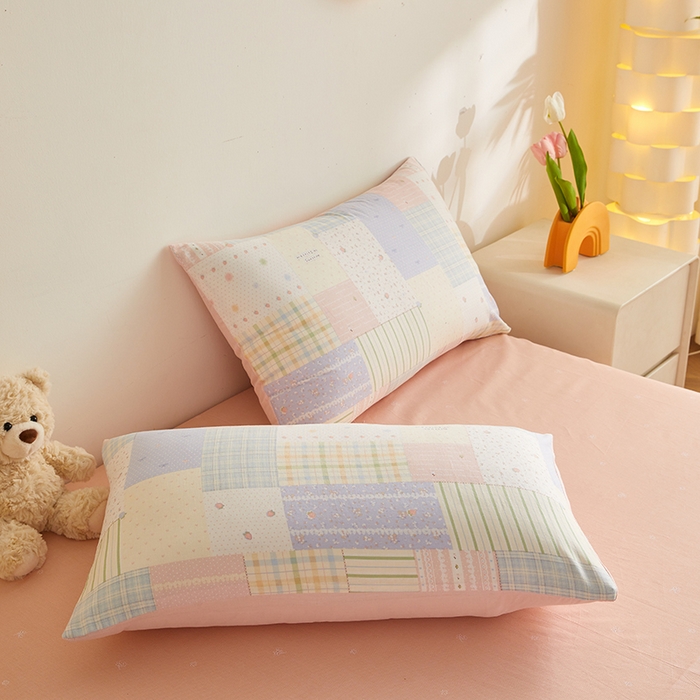 91家纺网 家纺一手货源 找家纺 海洋家纺 2026新款全棉双层纱夏被被子被芯 秋日集 粉