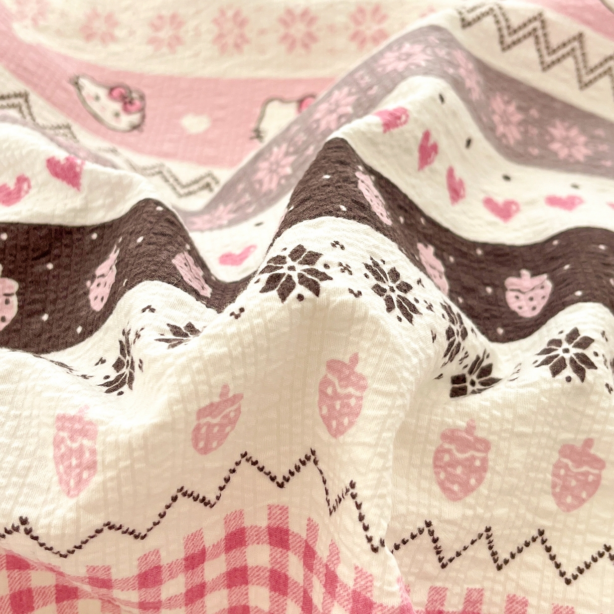 91家纺网 家纺一手货源 找家纺 瑞钰 2026新款直播热款高品质高克重泡泡纱泡芙纱四件套 甜心