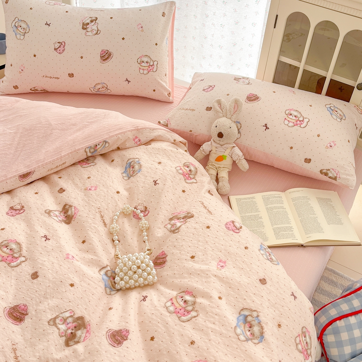 91家纺网 家纺一手货源 找家纺 瑞钰 2026新款直播热款高品质高克重泡泡纱泡芙纱四件套 我的宝贝