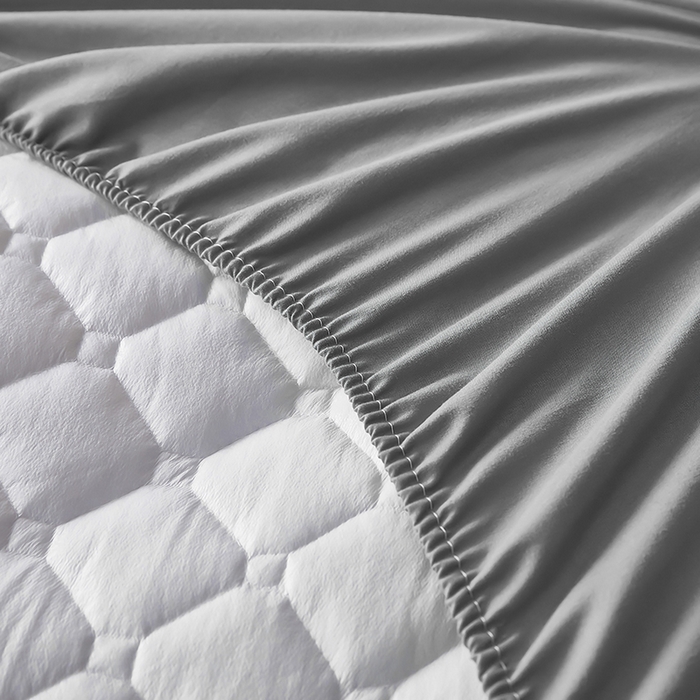 91家纺网 家纺一手货源 找家纺 三盛源 2026新款防水夹棉床笠单件A类防尘隔尿罩家用单双人床垫席梦思全包保护罩-缤纷系列（支持小批量定制尺寸） 缤纷系列-浅灰