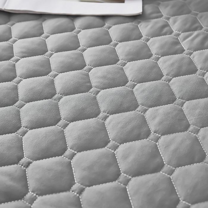 91家纺网 家纺一手货源 找家纺 三盛源 2026新款防水夹棉床笠单件A类防尘隔尿罩家用单双人床垫席梦思全包保护罩-缤纷系列（支持小批量定制尺寸） 缤纷系列-浅灰