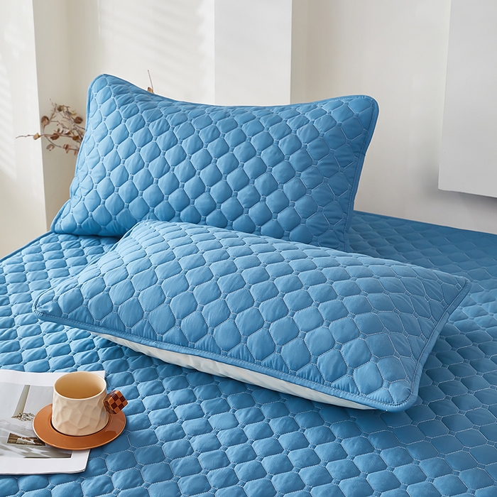 91家纺网 家纺一手货源 找家纺 三盛源 2026新款防水夹棉床笠单件A类防尘隔尿罩家用单双人床垫席梦思全包保护罩-缤纷系列（支持小批量定制尺寸） 缤纷系列-深海蓝