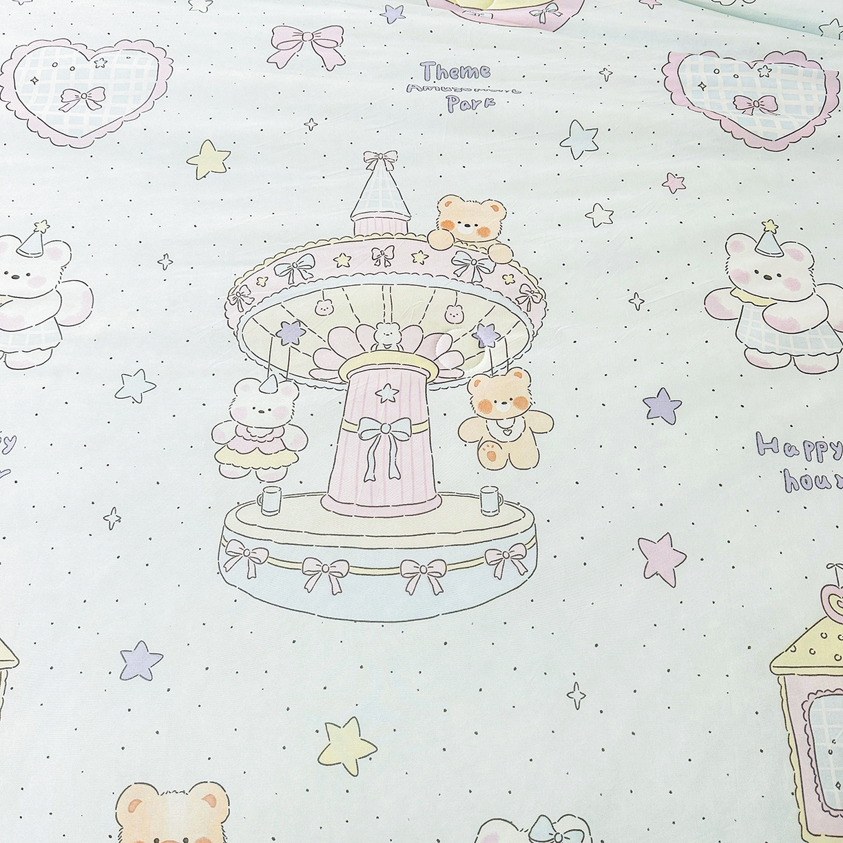 91家纺网 家纺一手货源 找家纺 悦织语 2026新款凉感丝（含氨纶）双面凉感冰丝夏凉被空调被 比利小熊