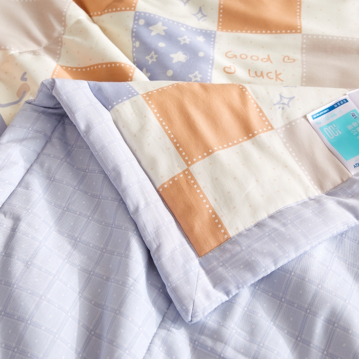 91家纺网 家纺一手货源 找家纺 海洋家纺 2026新款A类里外全棉棉花夏被-格子系列 风格二 格瑞斯
