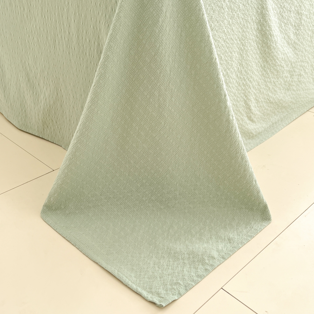 91家纺网 家纺一手货源 找家纺 瑞钰 2026新款直播热款高品质高克重泡泡纱泡芙纱四件套 春天