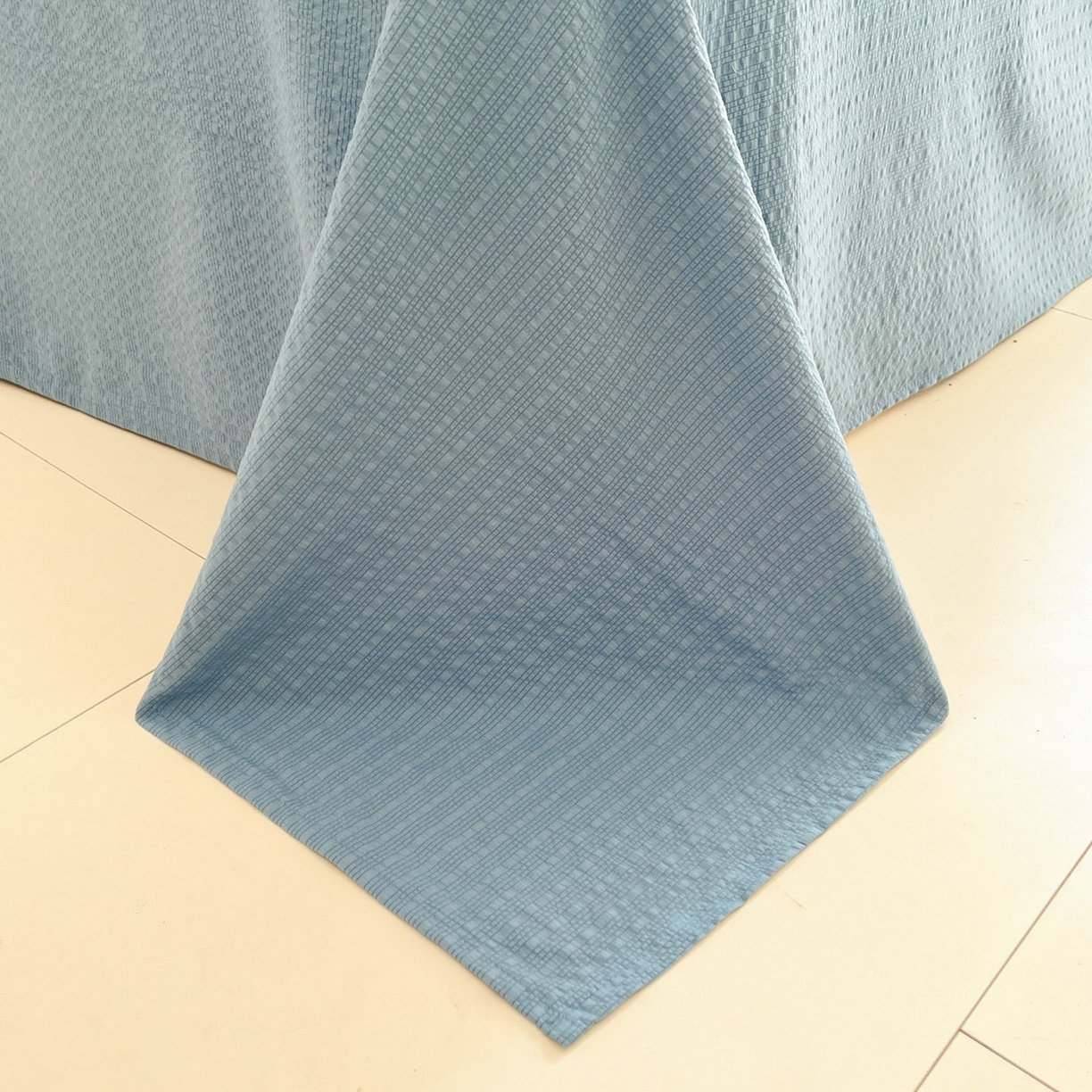 91家纺网 家纺一手货源 找家纺 瑞钰 2026新款直播热款高品质高克重泡泡纱泡芙纱四件套 格纹线条