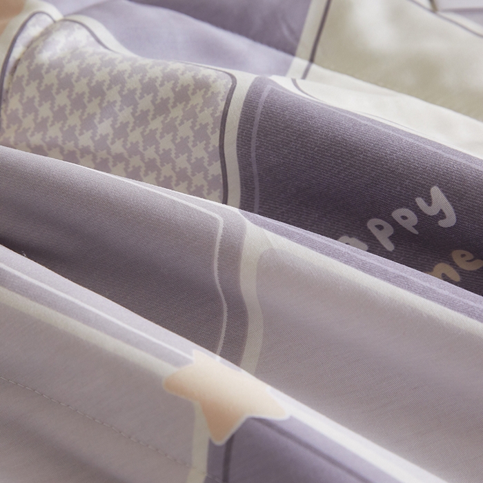 91家纺网 家纺一手货源 找家纺 海洋家纺 2026新款A类里外全棉棉花夏被-格子系列 风格二 菱形格 灰