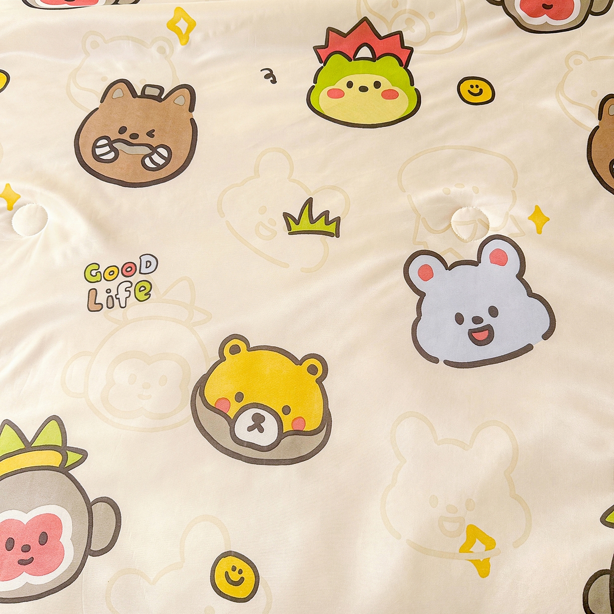 91家纺网 家纺一手货源 找家纺 悦织语 2026新款凉感丝（含氨纶）双面凉感冰丝夏凉被空调被 萌宠乐园