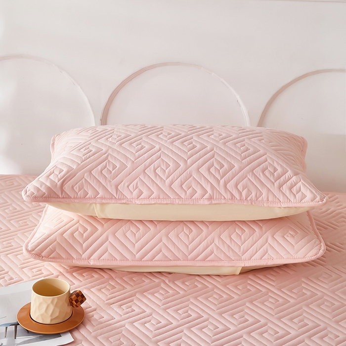 91家纺网 家纺一手货源 找家纺 三盛源 2026新款A类防水隔脏夹棉枕套枕头单双人保护套隔离枕芯水洗棉枕头套家用防口水-简奢系列（支持小批量定制尺寸） 简奢系列-桃粉