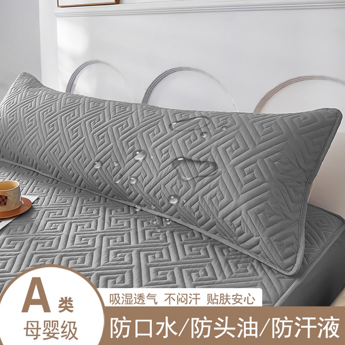 三盛源 2026新款A类防水隔脏夹棉枕套枕头单双人保护套隔离枕芯水洗棉枕头套家用防口水-简奢系列（支持小批量定制尺寸） 简奢系列-星空灰