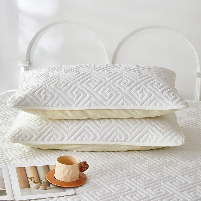 91家纺网 家纺一手货源 找家纺 三盛源 2026新款A类防水隔脏夹棉枕套枕头单双人保护套隔离枕芯水洗棉枕头套家用防口水-简奢系列（支持小批量定制尺寸） 简奢系列-月光白