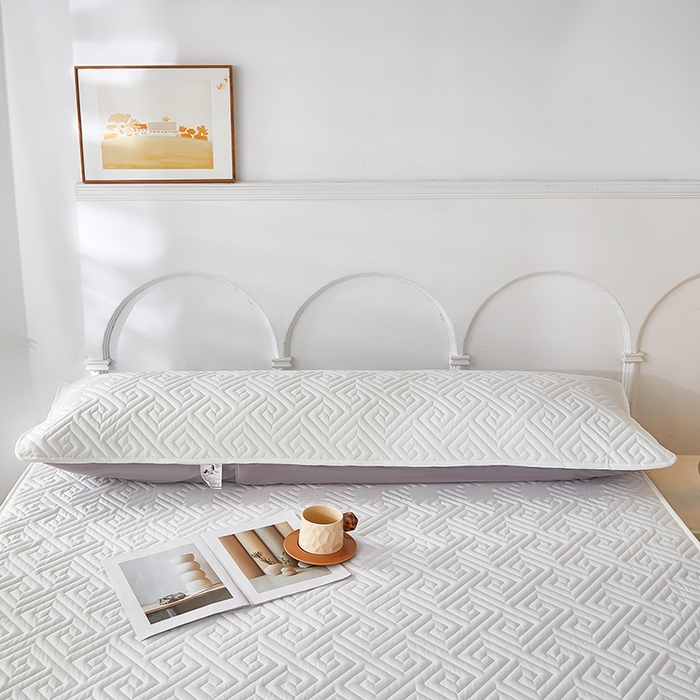 91家纺网 家纺一手货源 找家纺 三盛源 2026新款A类防水隔脏夹棉枕套枕头单双人保护套隔离枕芯水洗棉枕头套家用防口水-简奢系列（支持小批量定制尺寸） 简奢系列-月光白