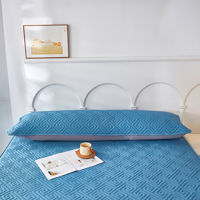 91家纺网 家纺一手货源 找家纺 三盛源 2026新款A类防水隔脏夹棉枕套枕头单双人保护套隔离枕芯水洗棉枕头套家用防口水-简奢系列（支持小批量定制尺寸） 简奢系列-天空蓝