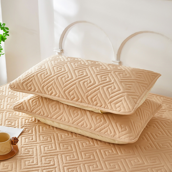 91家纺网 家纺一手货源 找家纺 三盛源 2026新款A类防水隔脏夹棉枕套枕头单双人保护套隔离枕芯水洗棉枕头套家用防口水-简奢系列（支持小批量定制尺寸） 简奢系列-奶咖