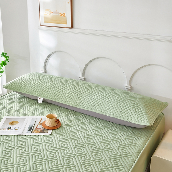 91家纺网 家纺一手货源 找家纺 三盛源 2026新款A类防水隔脏夹棉枕套枕头单双人保护套隔离枕芯水洗棉枕头套家用防口水-简奢系列（支持小批量定制尺寸） 简奢系列-薄荷绿