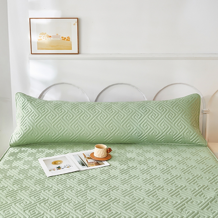 91家纺网 家纺一手货源 找家纺 三盛源 2026新款A类防水隔脏夹棉枕套枕头单双人保护套隔离枕芯水洗棉枕头套家用防口水-简奢系列（支持小批量定制尺寸） 简奢系列-薄荷绿