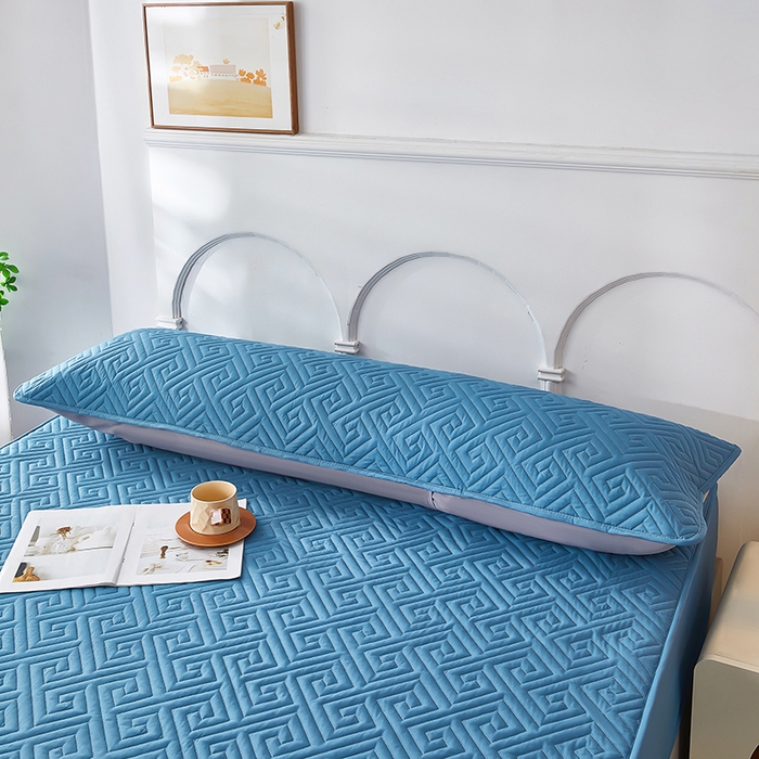 91家纺网 家纺一手货源 找家纺 三盛源 2026新款A类防水隔脏夹棉枕套枕头单双人保护套隔离枕芯水洗棉枕头套家用防口水-简奢系列（支持小批量定制尺寸） 简奢系列-天空蓝