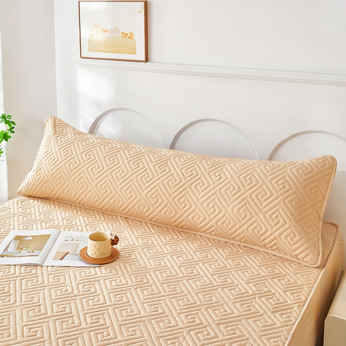 91家纺网 家纺一手货源 找家纺 三盛源 2026新款A类防水隔脏夹棉枕套枕头单双人保护套隔离枕芯水洗棉枕头套家用防口水-简奢系列（支持小批量定制尺寸） 简奢系列-奶咖