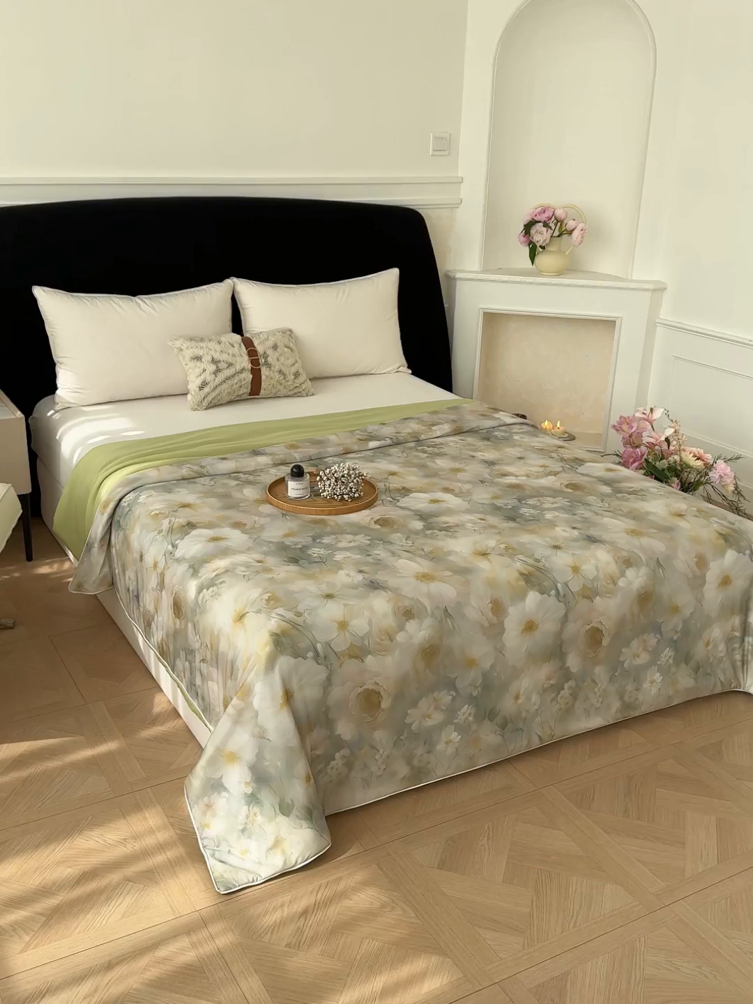 91家纺网 家纺一手货源 找家纺 圣尔雅家纺 2026春夏新款数码印花凉感丝夏被夏凉被空调被系列 洛香