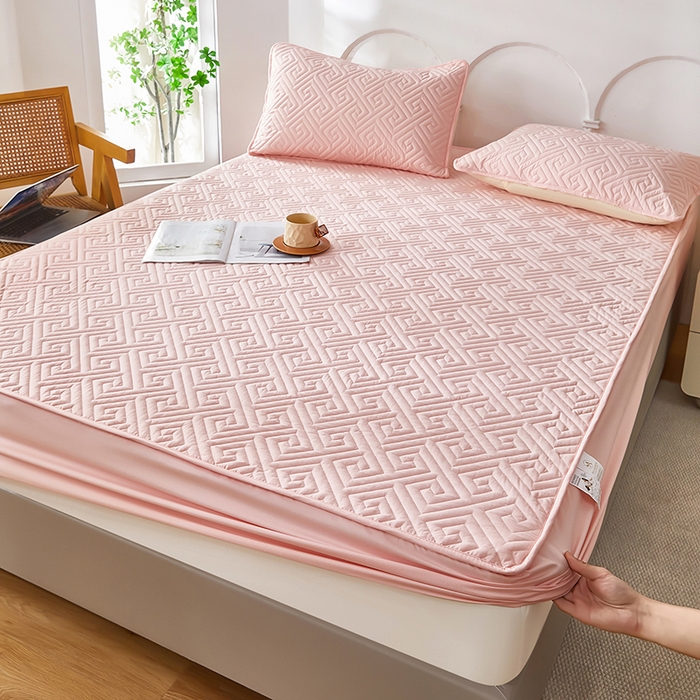 91家纺网 家纺一手货源 找家纺 （总）三盛源 2026新款A类防水夹棉床笠加厚席梦思床垫保护套床笠罩防滑-简奢系列（支持小批量定制尺寸）