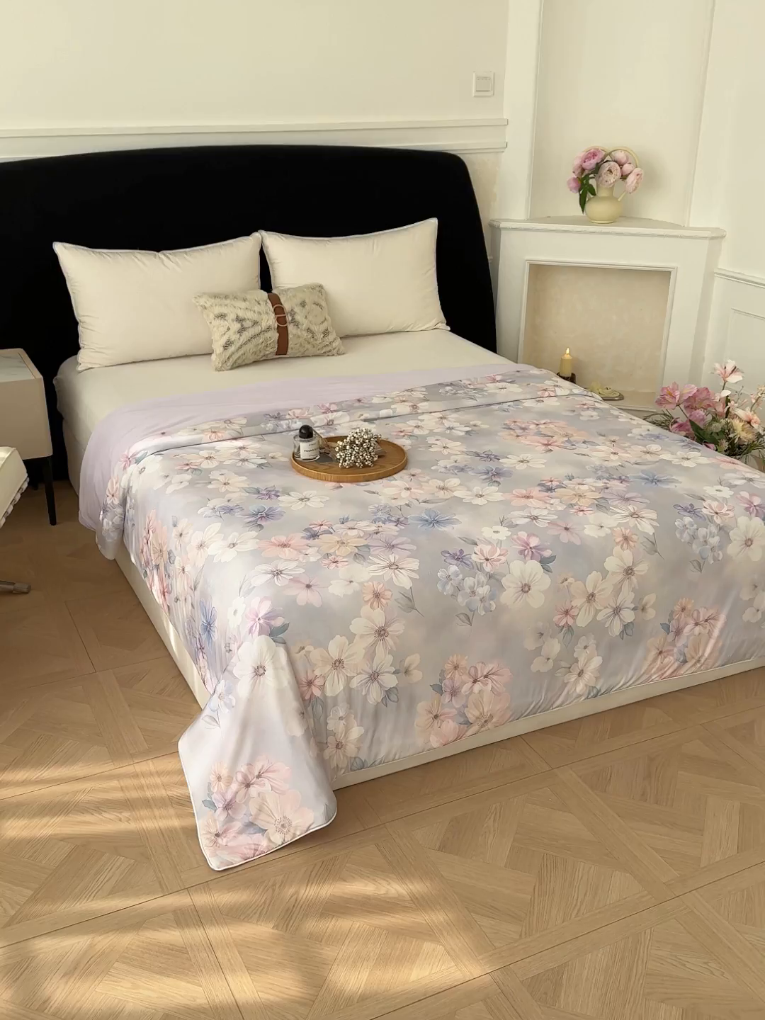 91家纺网 家纺一手货源 找家纺 圣尔雅家纺 2026春夏新款数码印花凉感丝夏被夏凉被空调被系列 梦柔