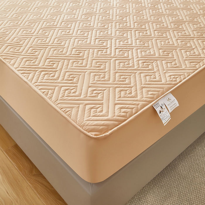 91家纺网 家纺一手货源 找家纺 三盛源 2026新款A类防水夹棉床笠加厚席梦思床垫保护套床笠罩防滑-简奢系列（支持小批量定制尺寸） 简奢系列-奶咖