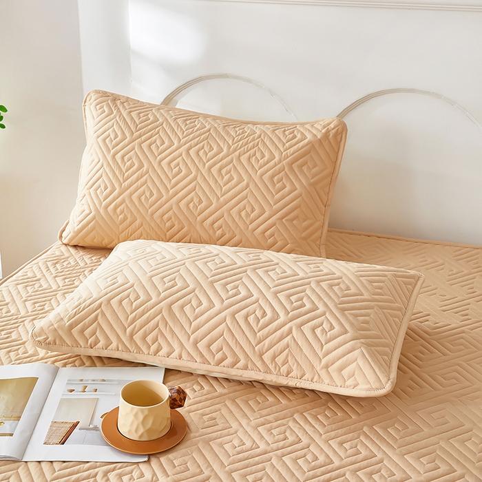 91家纺网 家纺一手货源 找家纺 三盛源 2026新款A类防水夹棉床笠加厚席梦思床垫保护套床笠罩防滑-简奢系列（支持小批量定制尺寸） 简奢系列-奶咖